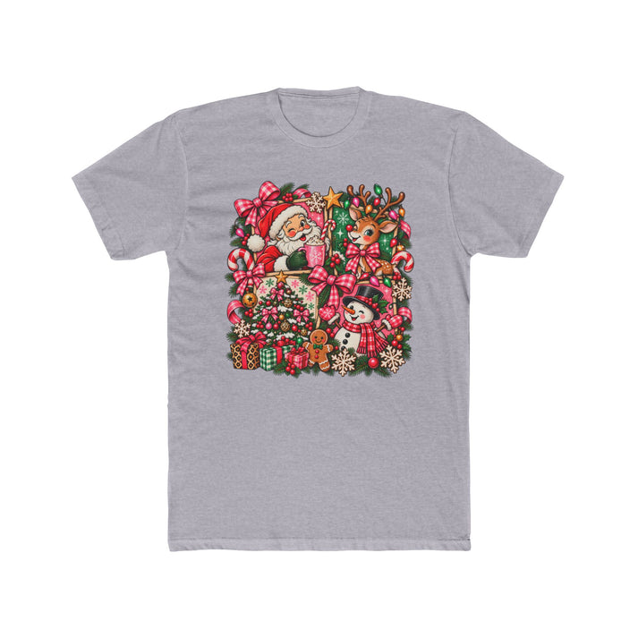Christmas Santa and Reindeer Holiday T-Shirt – Mistletoe & Magic